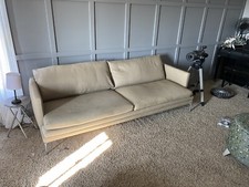 Zanotta "William" Sofa- In Tan Brown Canvas W224cm x D90cm x H87cm MCM Couch