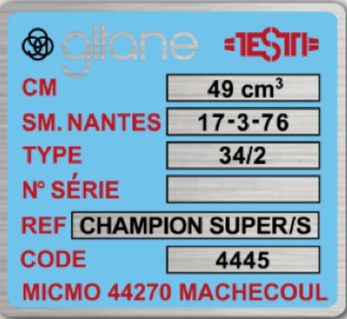 Autocollant gitane testi - autocollant,