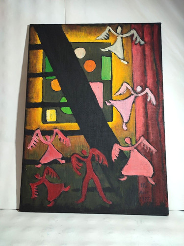 Toile signée jules - toile, paressant