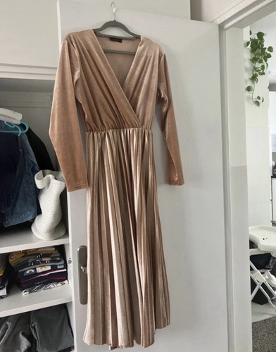 Jacy robe velours beige