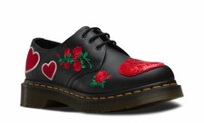 Dr Martens 3 Trou 1461 Noir Rouge Cœurs Paillettes Patch 24414001 Doc