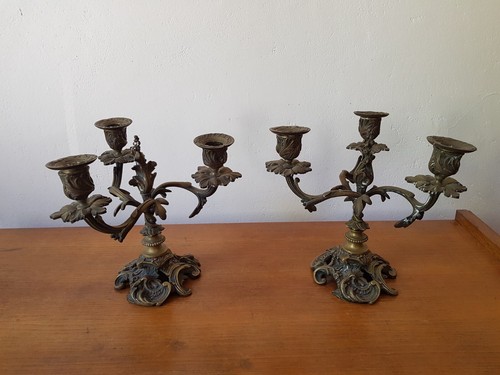 Paire chandeliers rocaille - paire, de