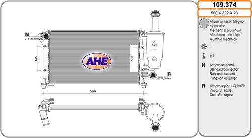 Radiateur fiat panda - radiateur,