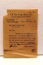 1920 Vintage Letterhead P. B. Press & Co.Limitée Le Gwalior Moteur Garage Lettre