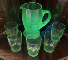 service à eau en verre