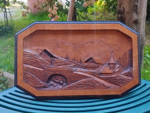 Ancien tableau bois - ancien, en