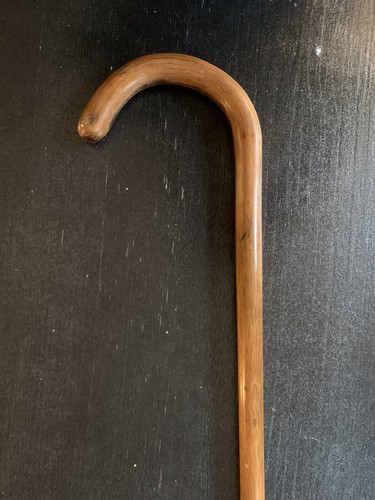 Ancienne canne bois manche - en,