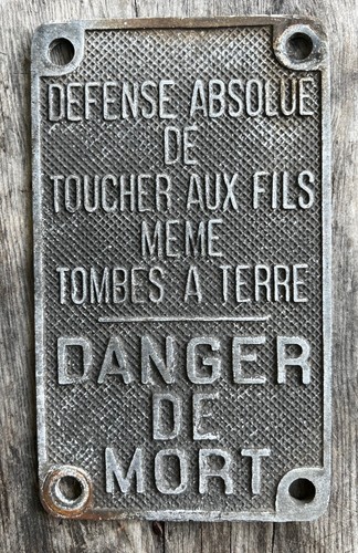 Ancienne plaque fonte - plaque,