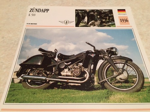 Carte moto zündapp - k500, 500