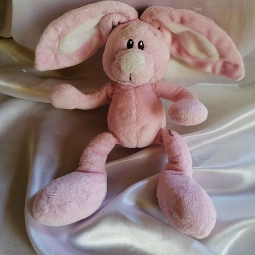 Doudou lapin rose blanc - doudou,
