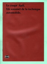 ▬► Prospectus Brochure Catalogue - AUDI Coupé GT 5S 5E 08/83 1983 22p