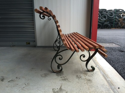 Banc jardin restauré - jardin, avec