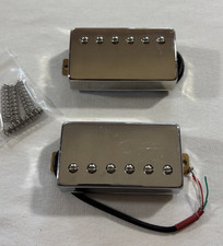 Low Output 4-Wire Humbucker Bridge Neck Pickups Chrome w/ HW