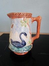 Antique Onnaing Slipper Pitcher Swans Reeds Decor No. 853?