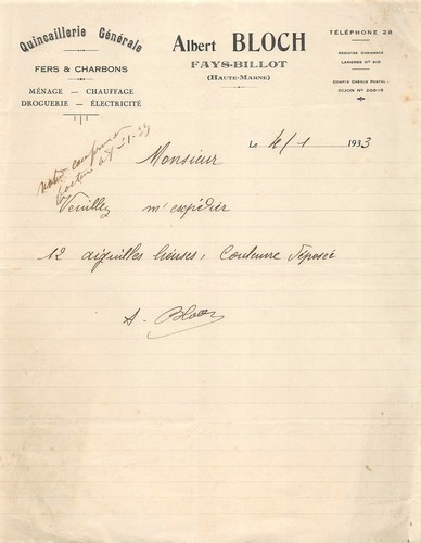 Ancienne lettre - ,