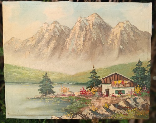 Tableau huile sur toile - tableau,