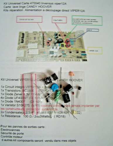 Kit reparation carte - kit, 475540