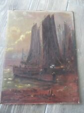 TABLEAU HUILE BRETAGNE 1900