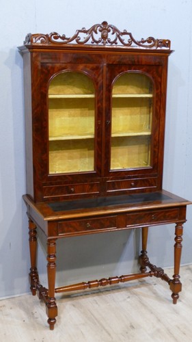 Bureau vitrine table acajou - vitrine,, table,