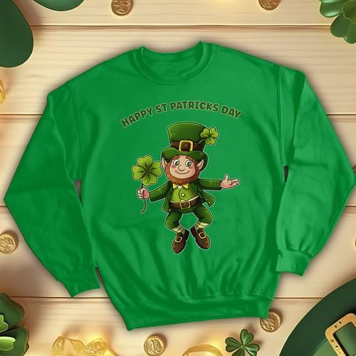 Pull sweat shirt - pull, leprechaun