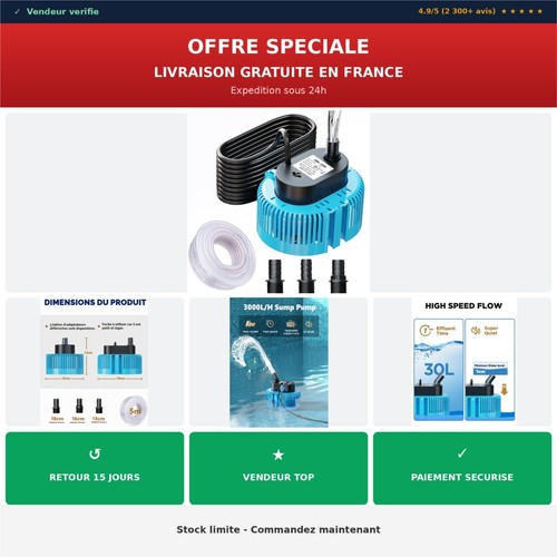 Pompe submersible 75w 3000 - submersible, l/h