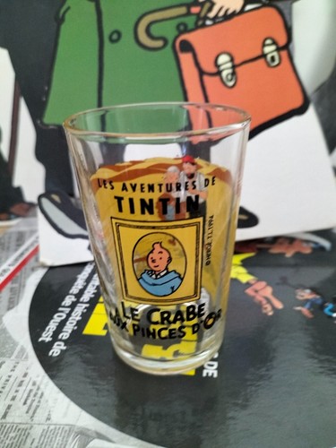 Verre tintin crabe aux - 9, cm