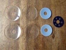 Bobèche ou coupelle de lustre ancien , en verre/cristal ou opaline 19è à l'unité