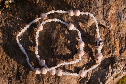 Collier sautoir étain - collier,