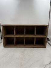Vintage Wooden Cubby Organizer 8 Slot Shelf Rustic Display Storage Japan Art