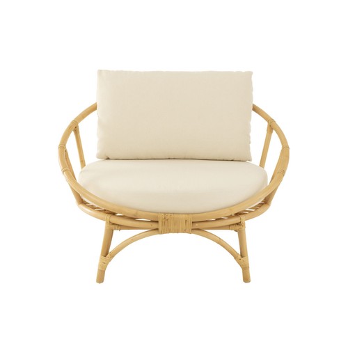 Fauteuil rond rotin coussin - fauteuil,
