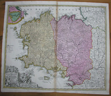 Tabula Ducatus Britanniae Gouvernement de BRETAGNE. Enclave de LAMNEUR. 1675