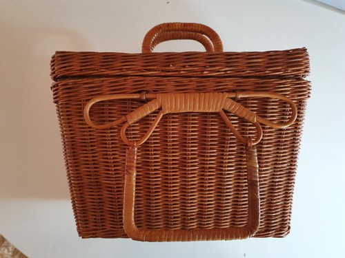 Panier osier vintage - panier,