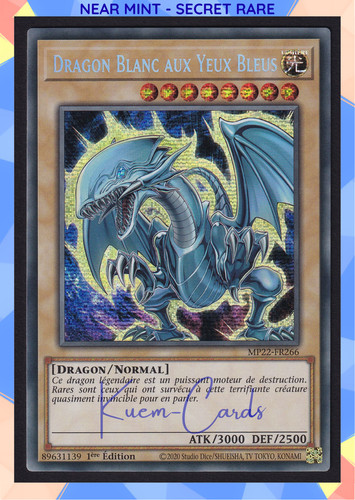 Dragon blanc aux - aux, bleus