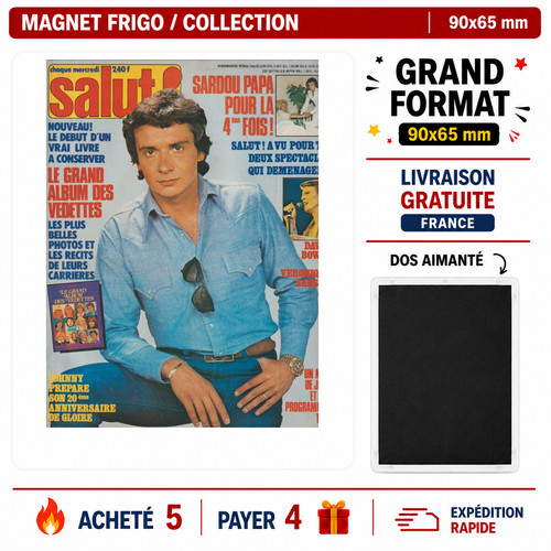 Magnet michel sardou 90x65 - magnet,