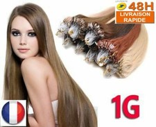 25-100 EXTENSIONS DE CHEVEUX POSE A FROID EASY LOOP NATURELS REMY 0.5/1G 53-60CM