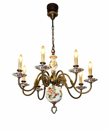 Grand lustre ancien - ancien, laiton