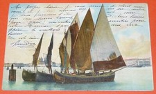 Postcard postcard 1900 Italy Venice fishing boats
