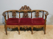 Banquette néo-Renaissance en