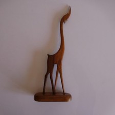 Handmade Wood Sculpture Animal Gazelle Giraffe Africa Pop Art Model N3235