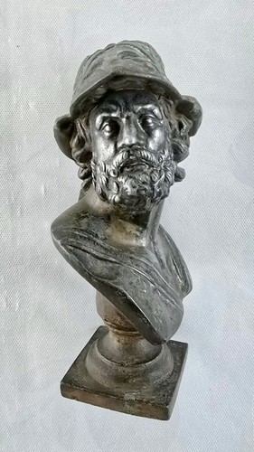 Buste bronze roi grec