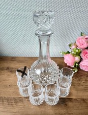 Genuine France Crystal Arques Service (Carafe + 5 Glasses)