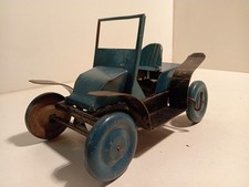 Atypique Renault Type AX Runabout roues bleues excentrées mecanique tole 1/12 TB