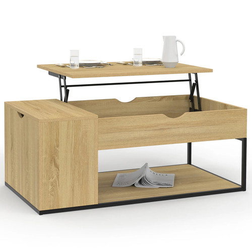 Table basse plateau relevable