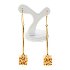 LOEWE Anagram Drop Earrings J821239X07 Ag925 Gold S-158902 GZl1c7tv