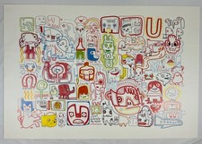 Jon Burgerman - Nineteen Something Or Other - IKEA  Art Poster 2007 OOP RARE