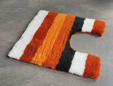Wc Tapis 50x50 Orange Gris