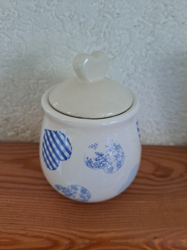Petit sucrier motifs - cœurs, en