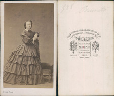 Pierre Petit, Paris, Brunetti actrice Vintage CDV albumen carte de visite. C