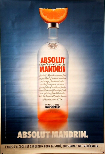 Absolut vodka affiche - absolut,