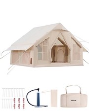 VEVOR Tente de Camping Gonflable de Glamping pour 4 à 6 Personnes avec Pompe